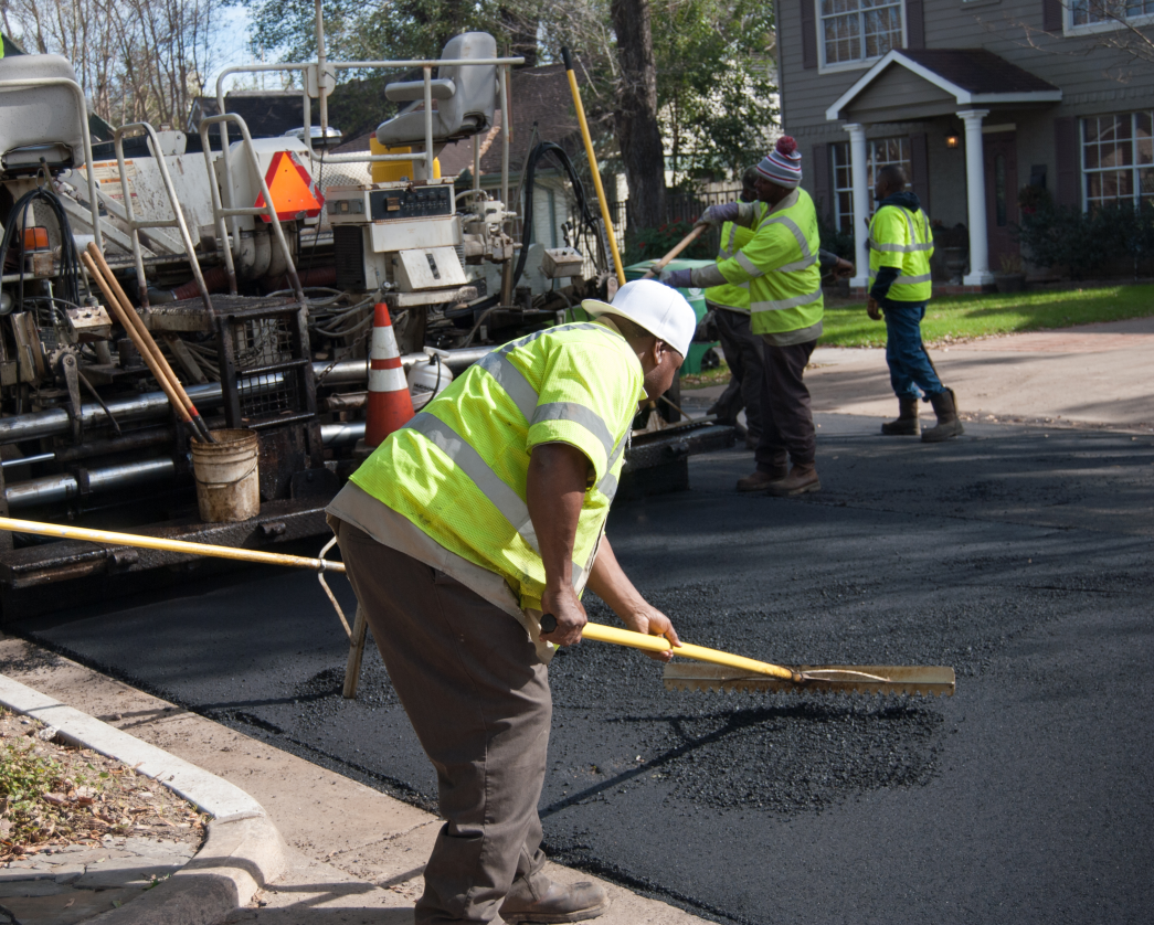 Street construction work